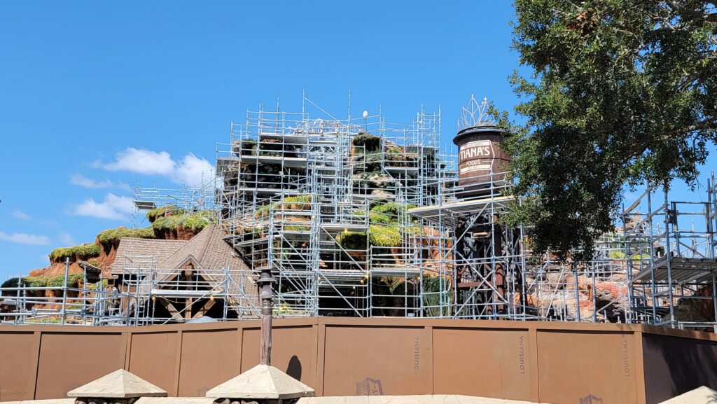 Top of Southern Dome Salt Company Being Installed on Tiana's Bayou Adventure