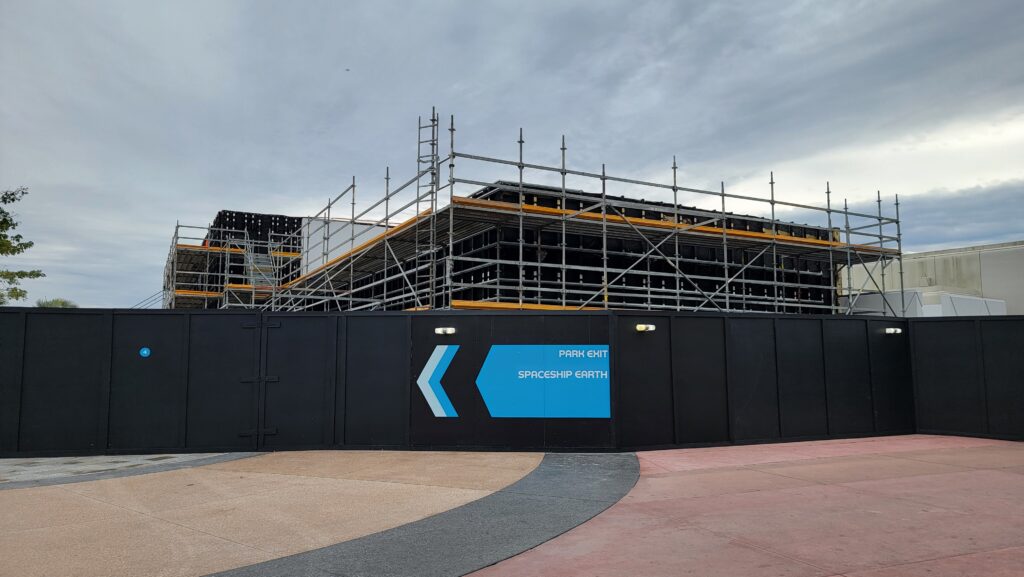 Epcot Construction Update: More Walls Up, Pathways Changing, CommuniCore Building