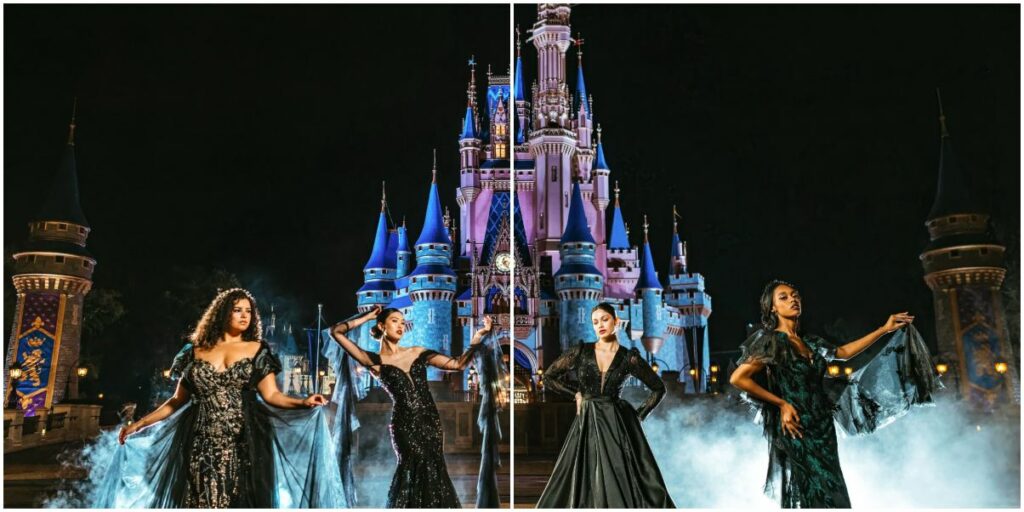 New 2024 Villainous Bridal Gowns from Disney Fairy Tale Weddings Collection and Allure Bridals
