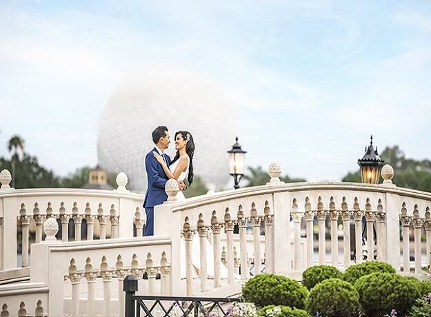 Exchange Wedding Vows at the New Spaceship Earth Wedding Venue plus 2024 Wedding Gowns